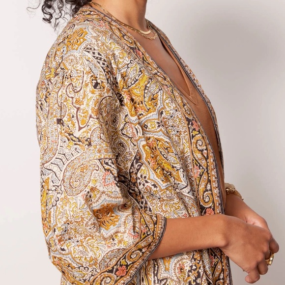 Cleobella Evereve Kaleidoscope Wrap Kimono Top - Picture 2 of 6